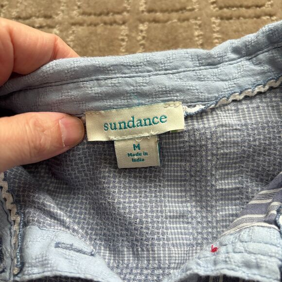 Sundance Blue Button Down Shirt for Women - Picture 4 of 7